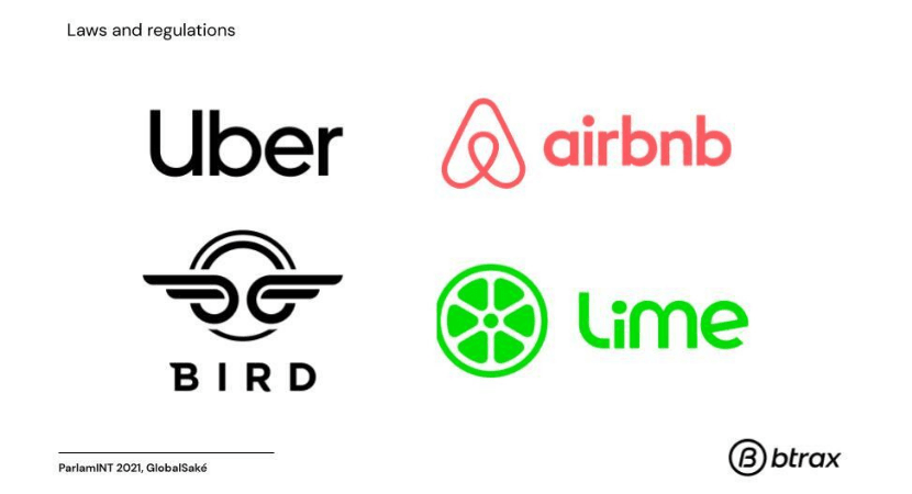 Uber, Airbnb, Bird, Lime