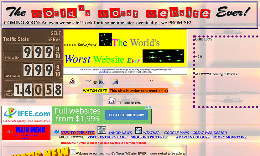 世界最悪のサイト: the World’s Worst Website Ever