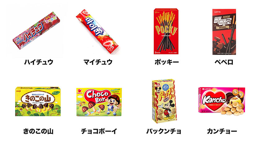 日本のお菓子にそっくりな韓国のお菓子