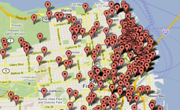 SF startup map