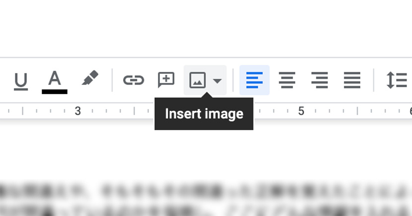 Google document UI表示