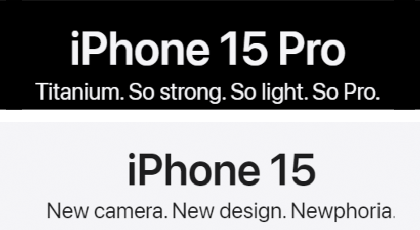 “So” と “New” を繰り返しているiPhone 15の広告