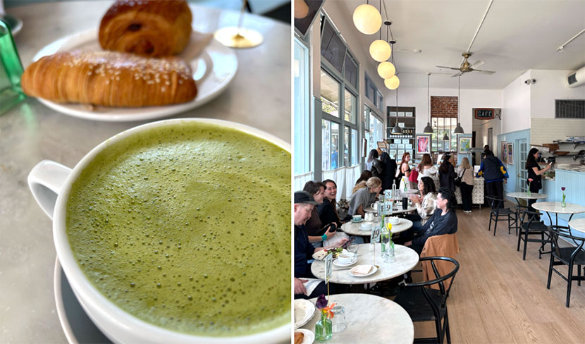抹茶ラテ @ Le Marais Bakery