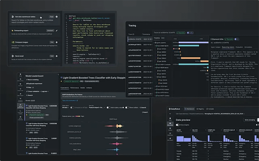 DataRobotが提供するAIプラットフォーム画面