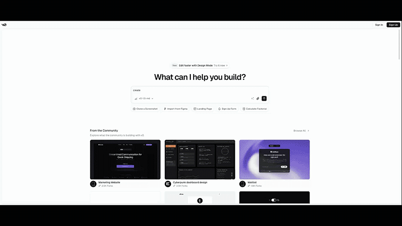 V0を活用した、「Instagram風」のアプリ開発の様子