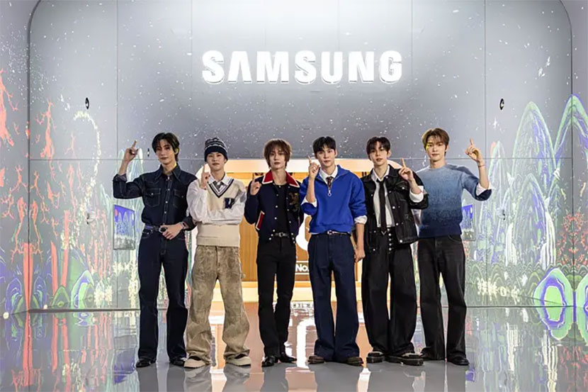 K-Popスターとコラボするサムスンの展示会