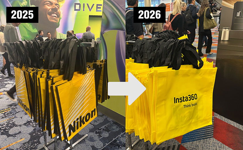 伝統のNIkonのバッグがInsta360になってしまった…