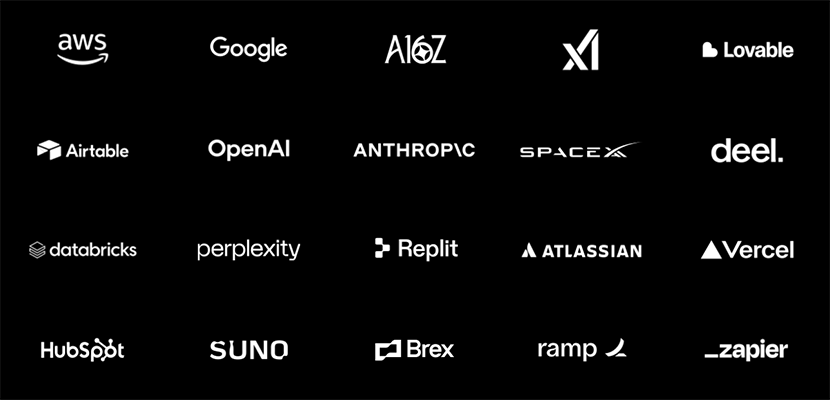 SF Tech Weekに参加する企業 (一部抜粋)