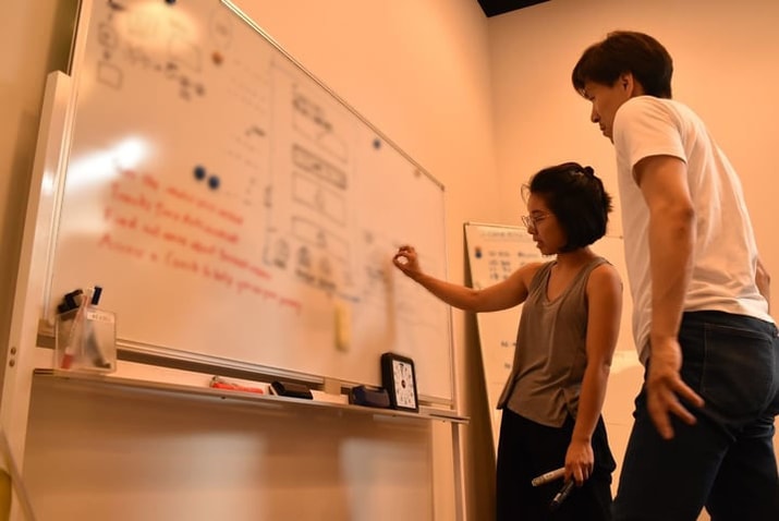 storyboarding during our design sprint