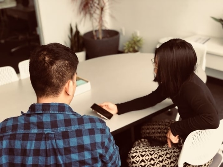 user testing on day 5 of our design sprint